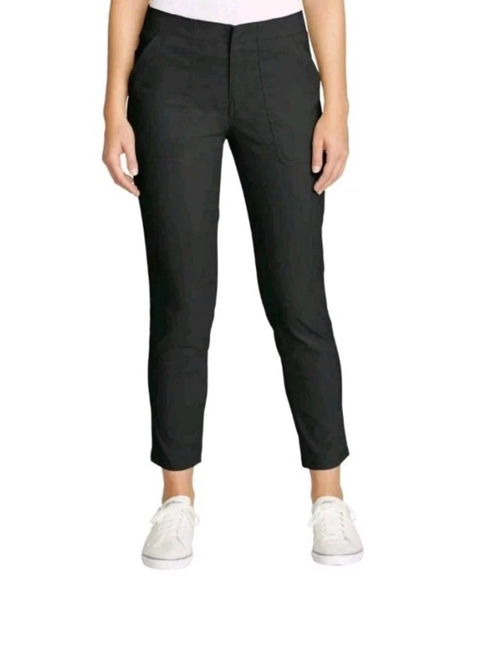 Eddie Bauer Horizon Straight Cropped Ankle Pants Athleisure Hiking Nylon Size 12